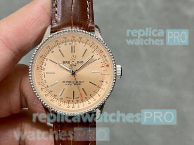 BLS factory Breitling Navitimer 35mm Copper Dial Automatic Ladies Watch